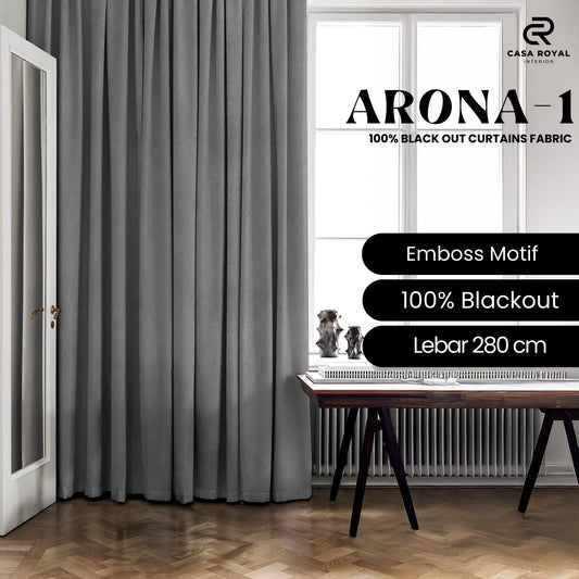 ARONA-1 BAHAN KAIN GORDEN EMBOSS BLACKOUT