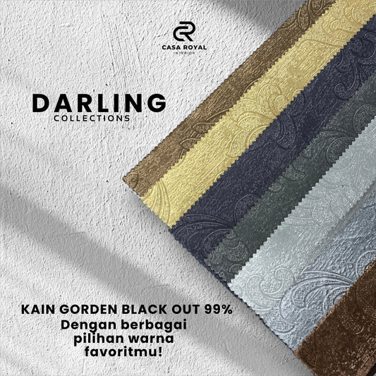 DARLING BAHAN KAIN GORDEN EMBOSS BLACKOUT