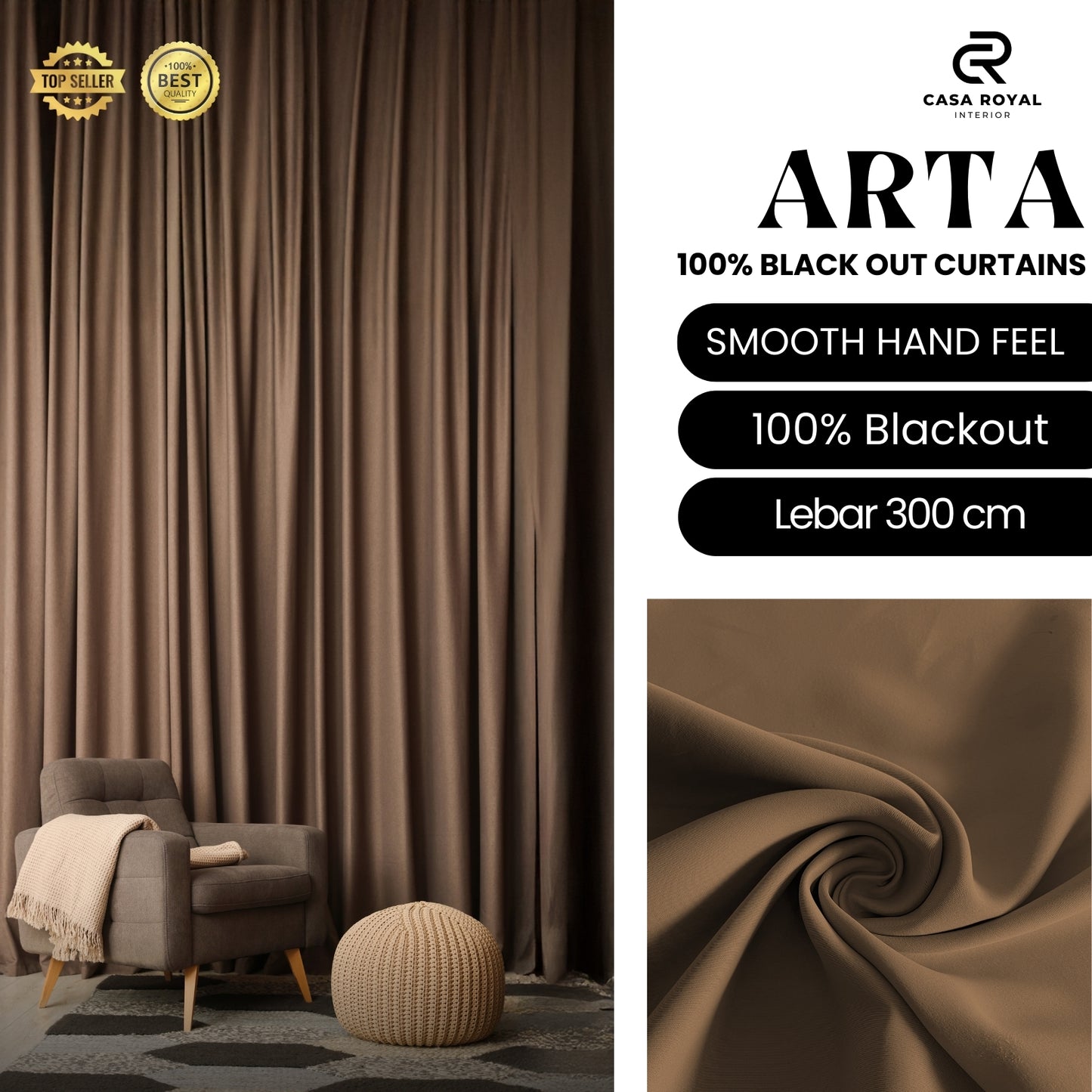 ARTA BAHAN KAIN GORDEN BLACKOUT HALUS